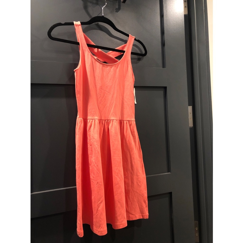Coral Casual Short Summer Dress
